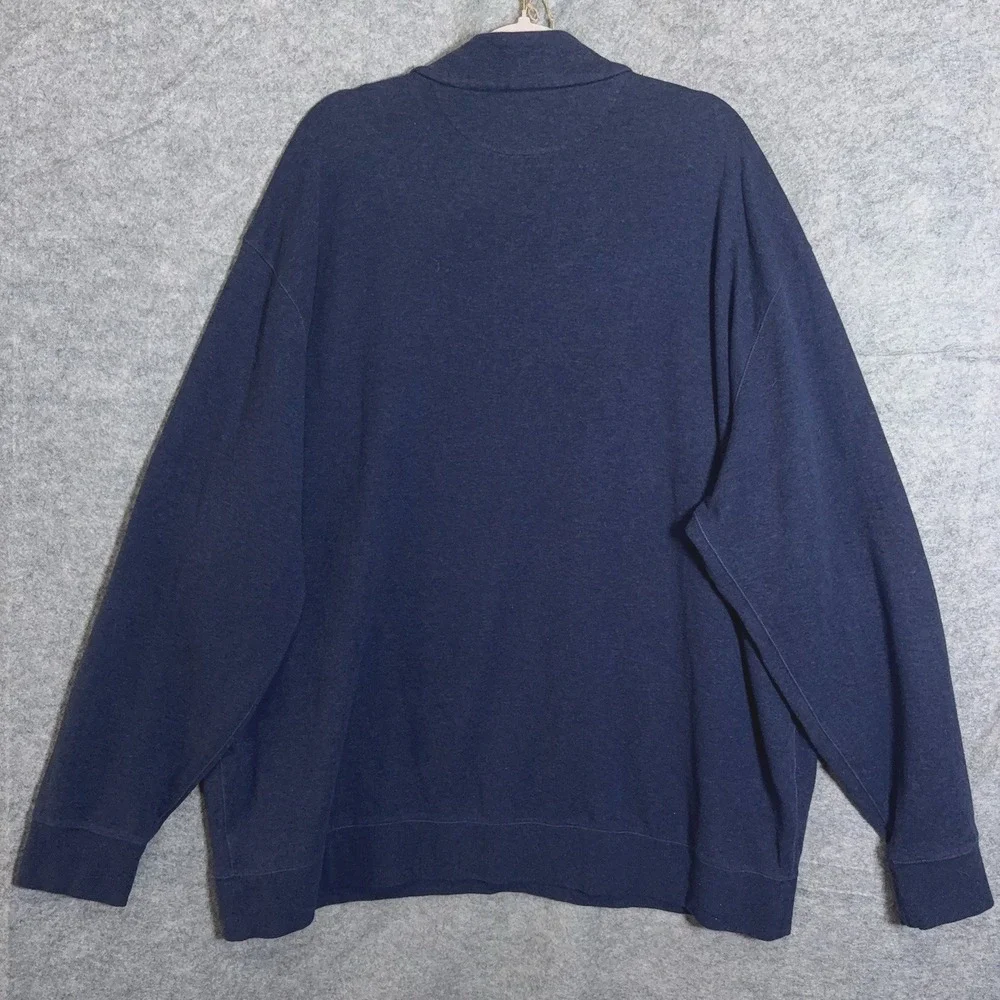 Polo Ralph Lauren 1/4 Zip Sweater Men 3XLT Blue Embroidered Pony‎ Classic